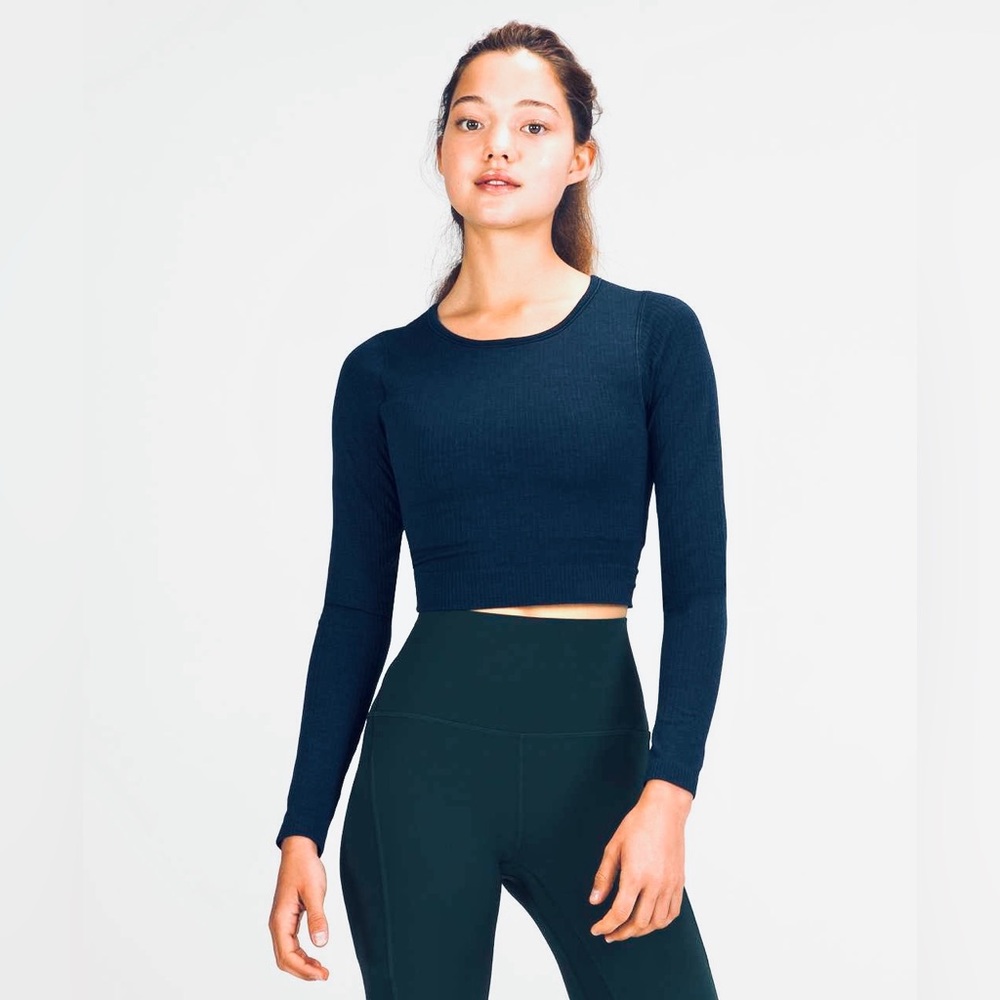 Lululemon Size 14 Ebb to Street Long Sleeve True Navy